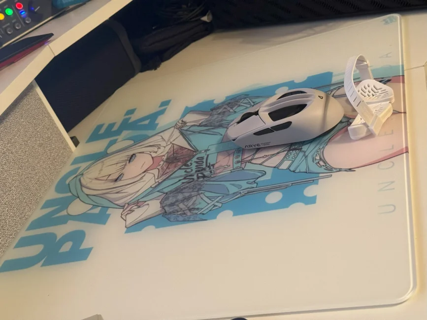 Uncle Panda Blue SP Glass Mousepad - us.MaxGaming.com
