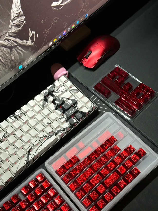 WLMouse YING75 Forged Carbon Fiber Keyboard - White [TTC Shadow