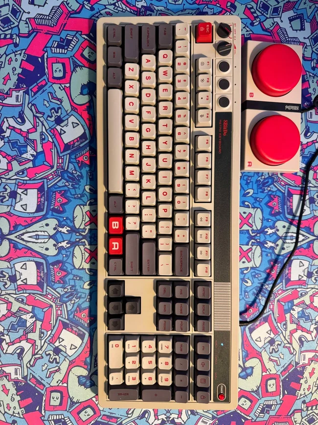 8Bitdo Retro 108 Mechanical Keyboard Wireless - ANSI - N Edition