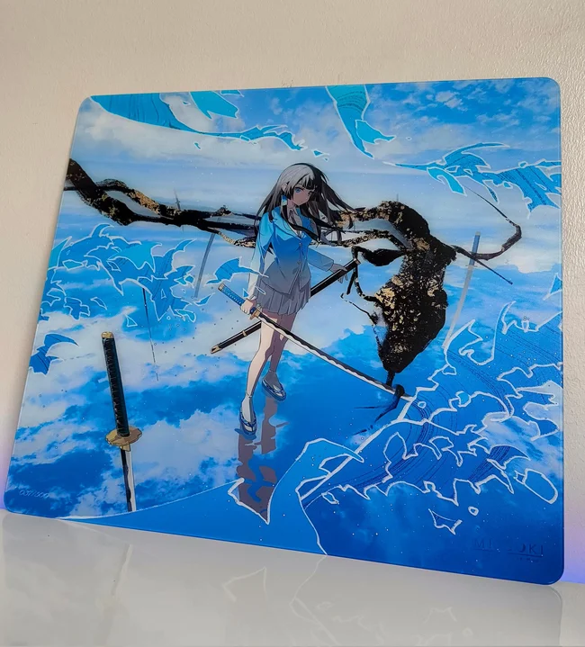 Tekkusai The Guardian Glass Mousepad - Limited Edition - MaxGaming.com