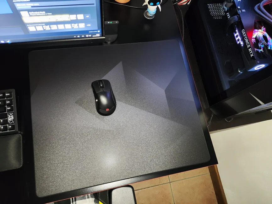 GLSSWRKS Polarity Series Glass Mousepad - XL - Black - us