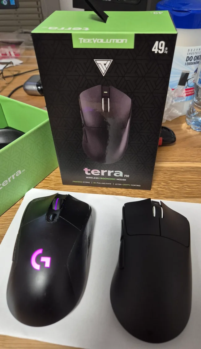 Teevolution Rapid Sync 8K Dongle + Terra Pro Wireless Gaming Mouse